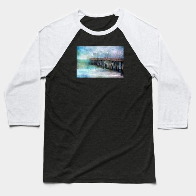 Nature's Intensity in Deep Blues Baseball T-Shirt by Susan Werby